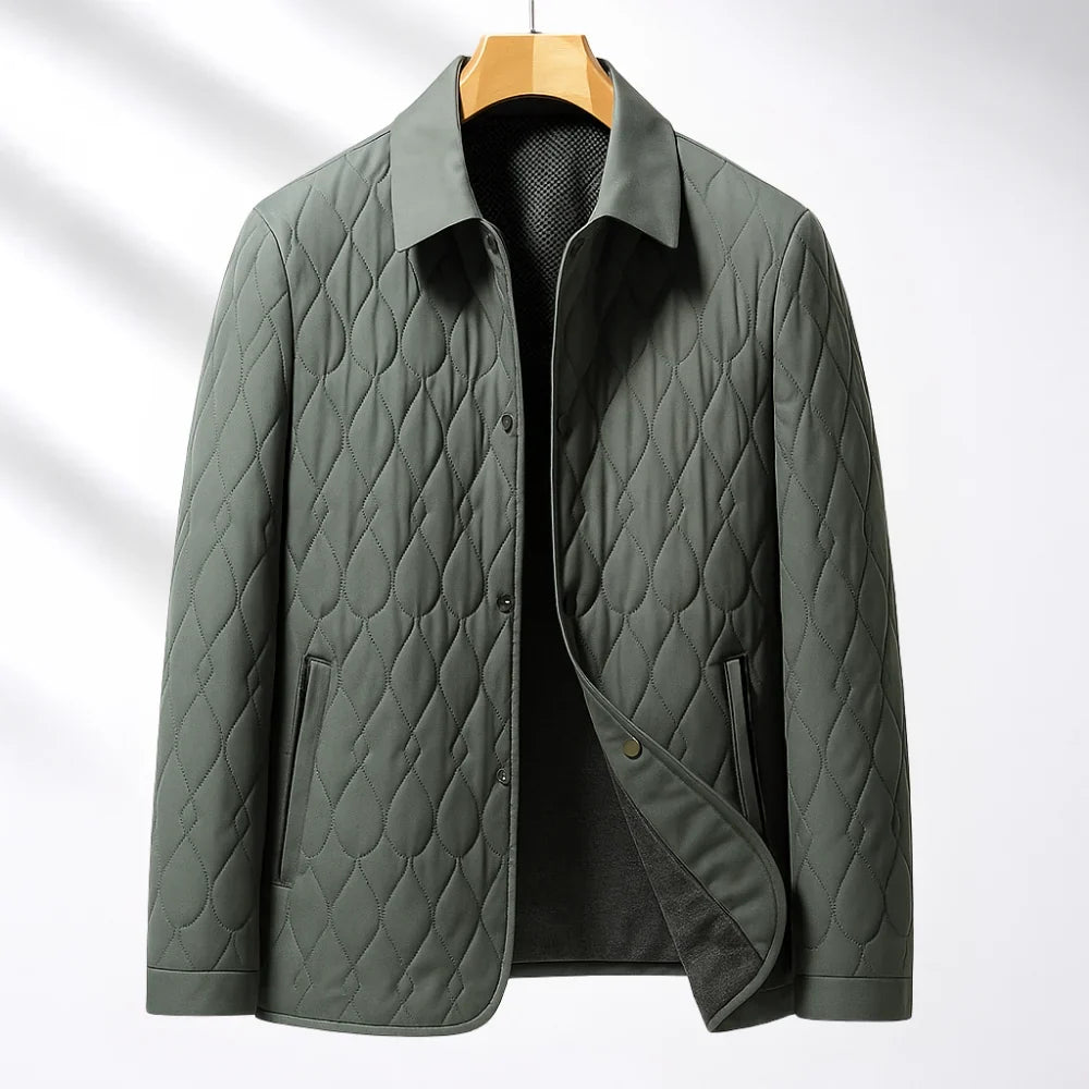 Aiden Men's Quilted Shirt Jacket | Lightweight Shell, Plush Lining 0