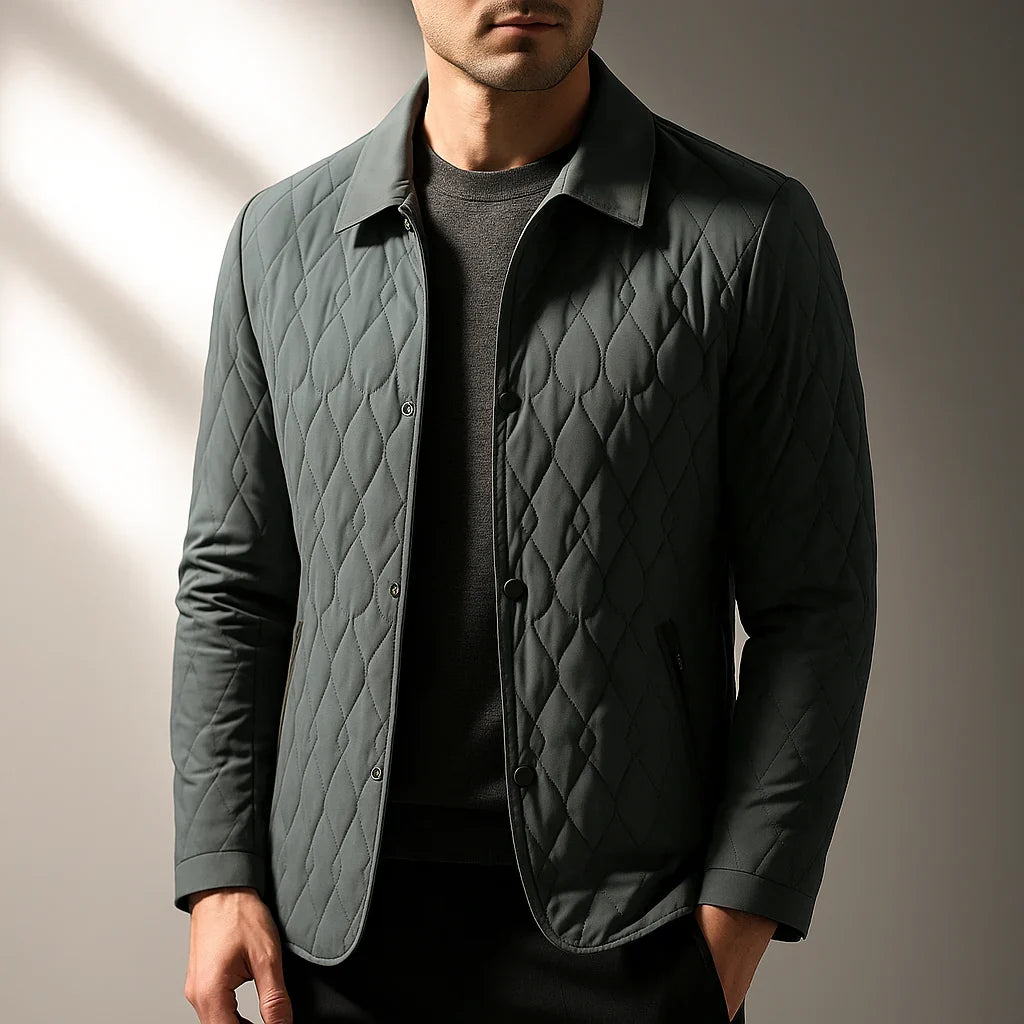 Aiden Men's Quilted Shirt Jacket | Lightweight Shell, Plush Lining 1