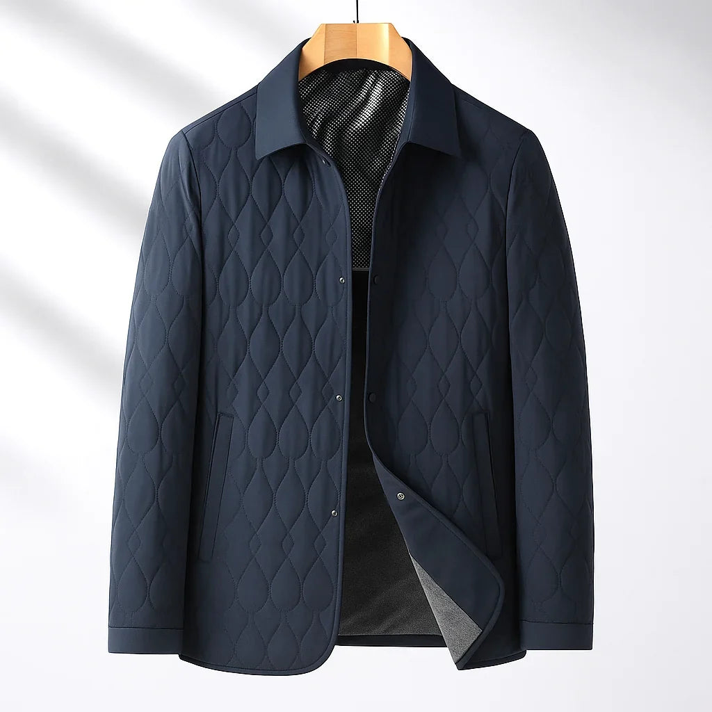 Aiden Men's Quilted Shirt Jacket | Lightweight Shell, Plush Lining 2