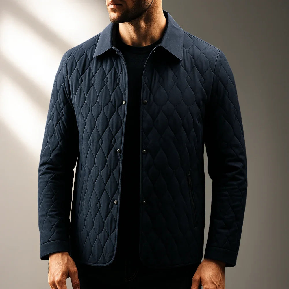 Aiden Men's Quilted Shirt Jacket | Lightweight Shell, Plush Lining 3