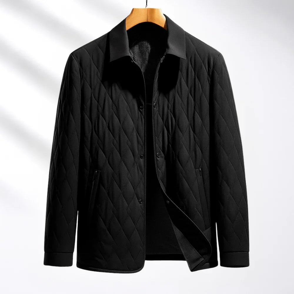 Aiden Men's Quilted Shirt Jacket | Lightweight Shell, Plush Lining 4