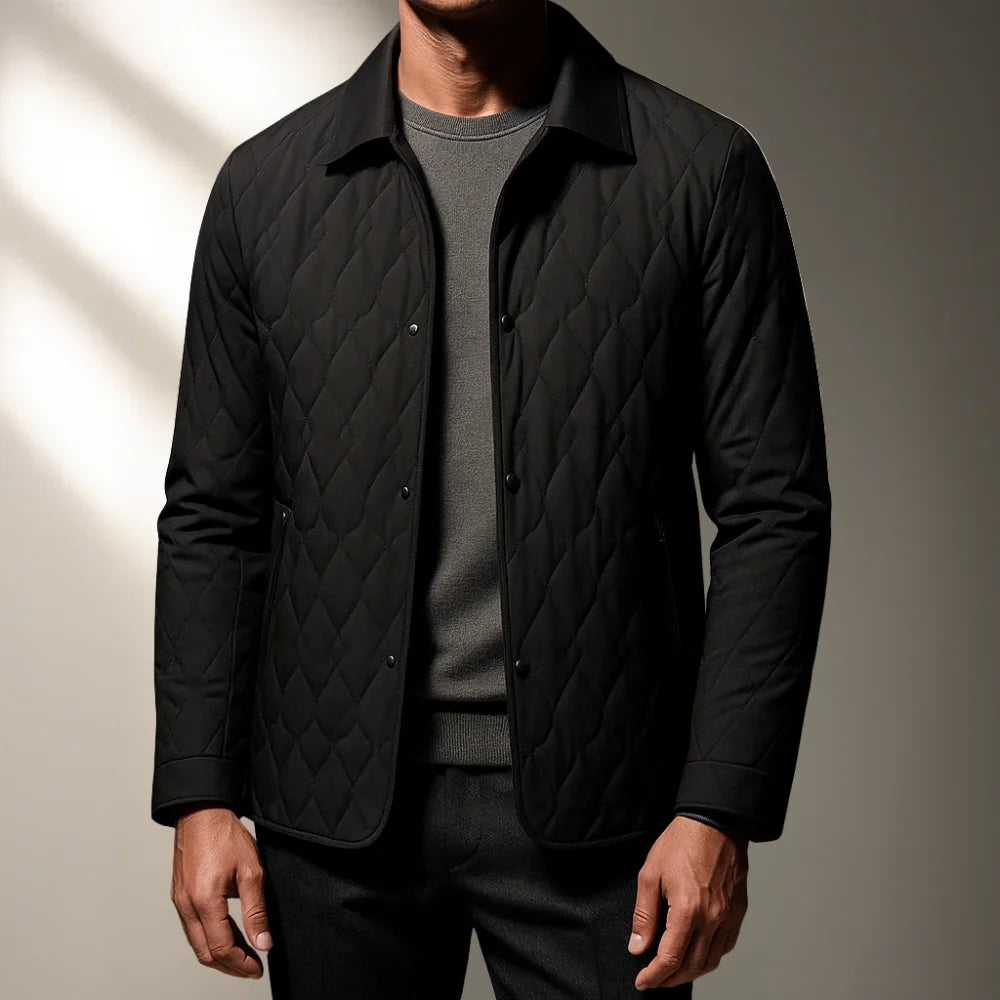Aiden Men's Quilted Shirt Jacket | Lightweight Shell, Plush Lining 5
