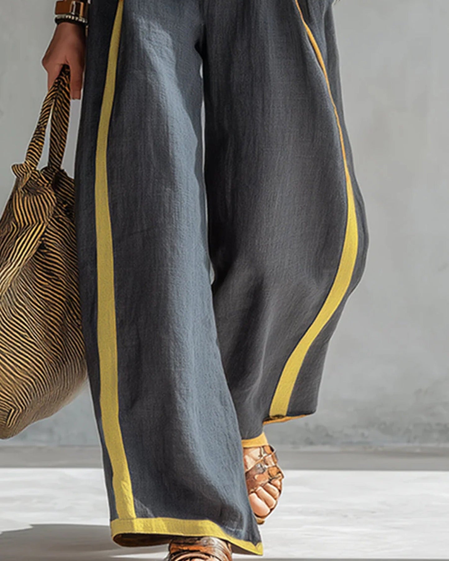 Amina Women's Co Ord Set | Layered Fringe, Wide Leg Trousers 3