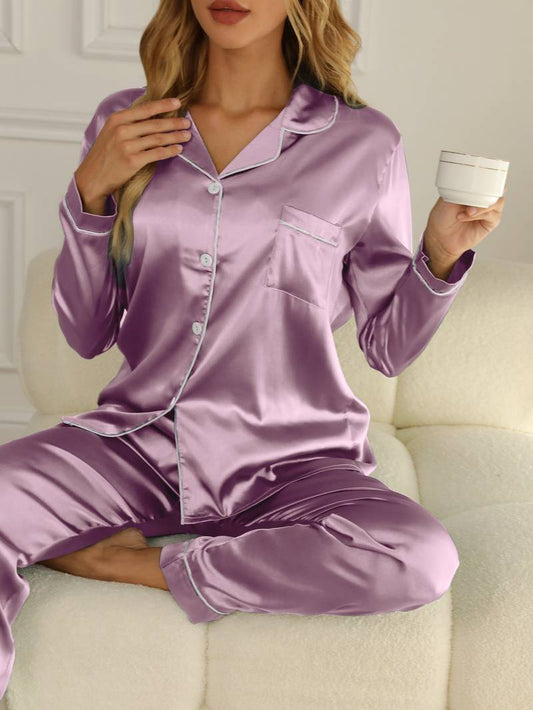 Ava Women's Pajama Set | Silky Satin, Elegant Design 0