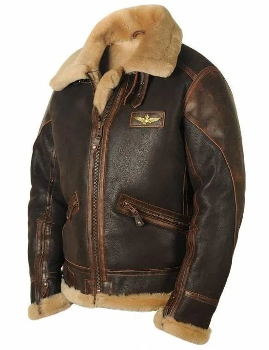 Aviator Men's Jacket | Faux Fur Lining, Weatherproof 0