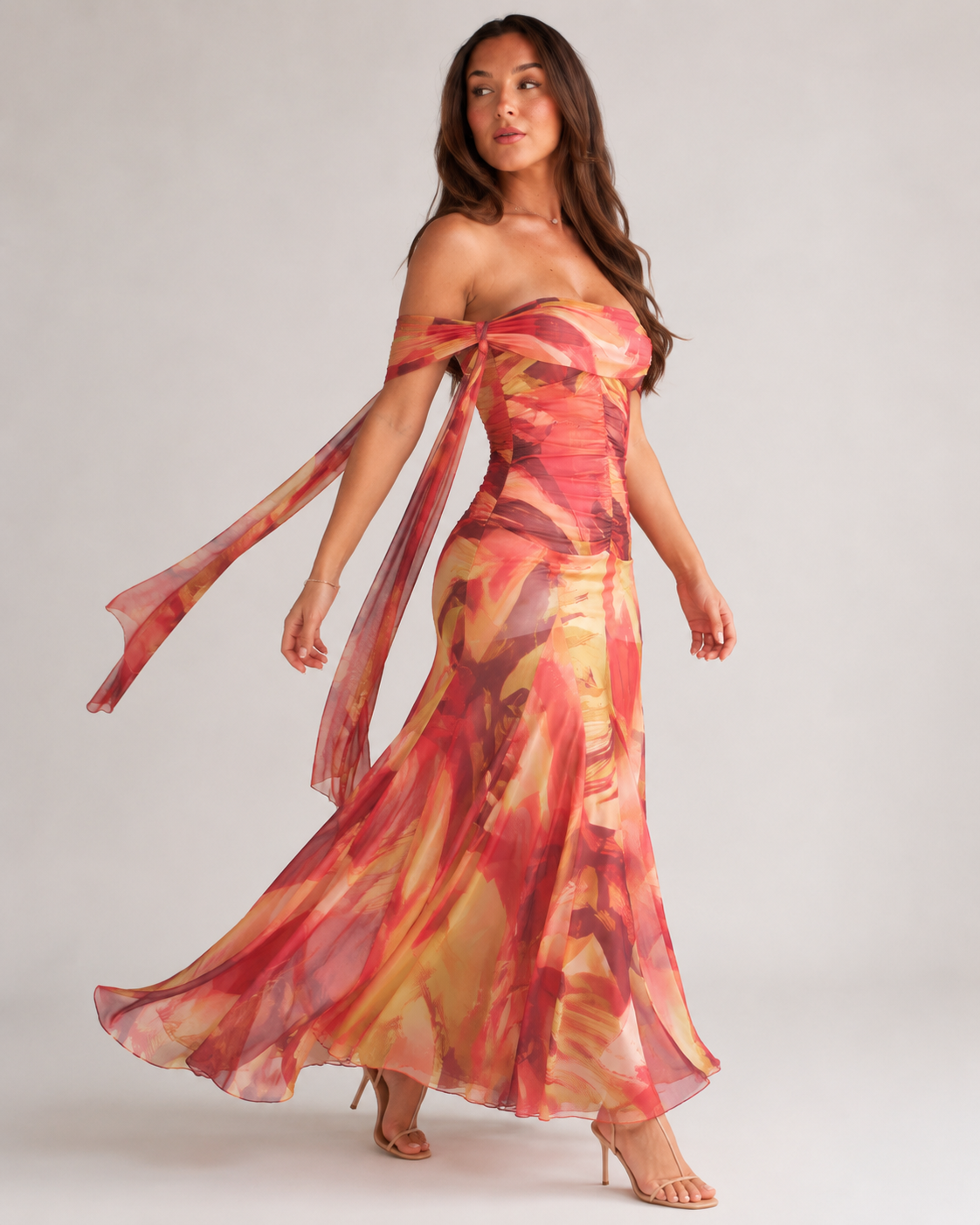 Babet Women's Maxi Dress | Knitted Fabric, Close-Fitting Silhouette, Vibrant Print 5
