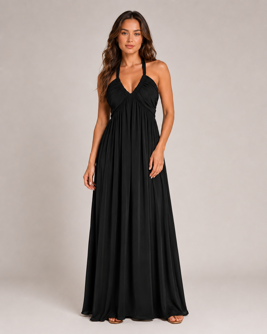 Baukje Women's Maxi Dress | Sleeveless Open Back A-Line Summer Dress 0