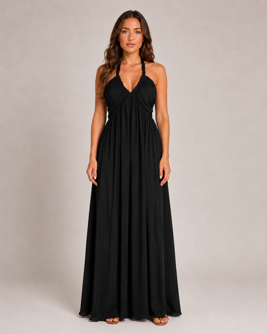 Baukje Women's Maxi Dress | Sleeveless Open Back A-Line Summer Dress 1