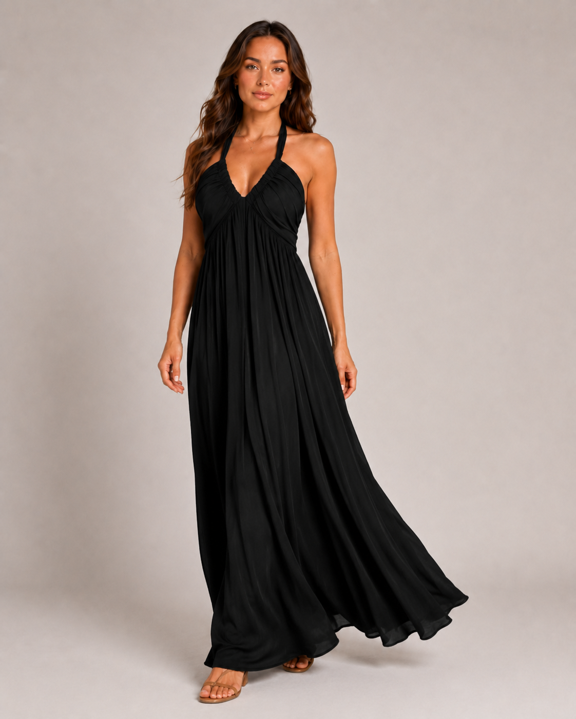 Baukje Women's Maxi Dress | Sleeveless Open Back A-Line Summer Dress 6