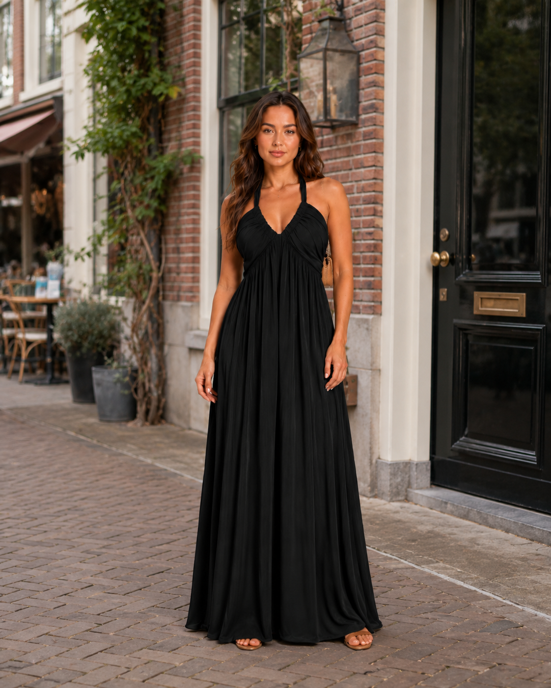 Baukje Women's Maxi Dress | Sleeveless Open Back A-Line Summer Dress 7