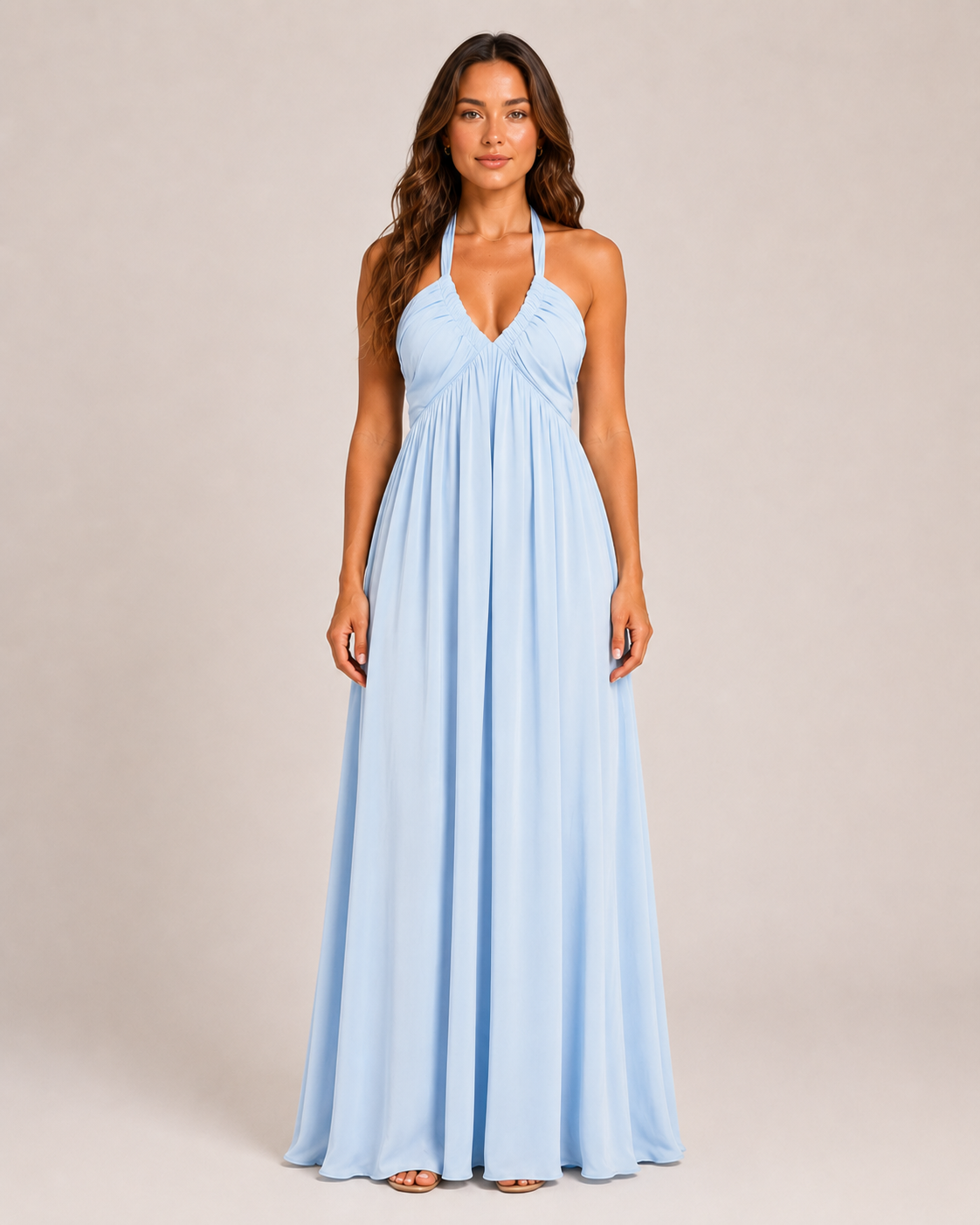 Baukje Women's Maxi Dress | Sleeveless Open Back A-Line Summer Dress 9