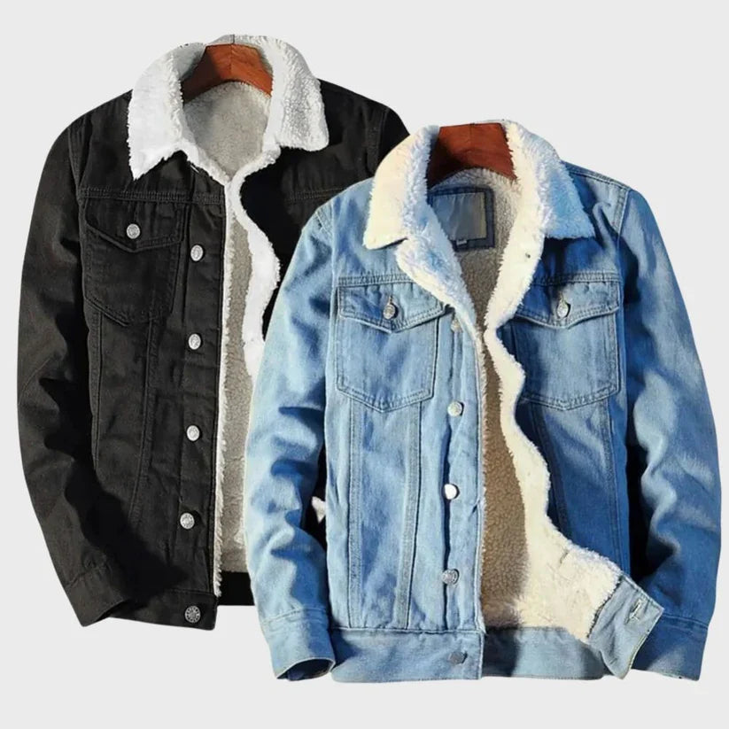 Benny Men's Winter Denim Jacket | Cozy Fleece Lining, Durable 3