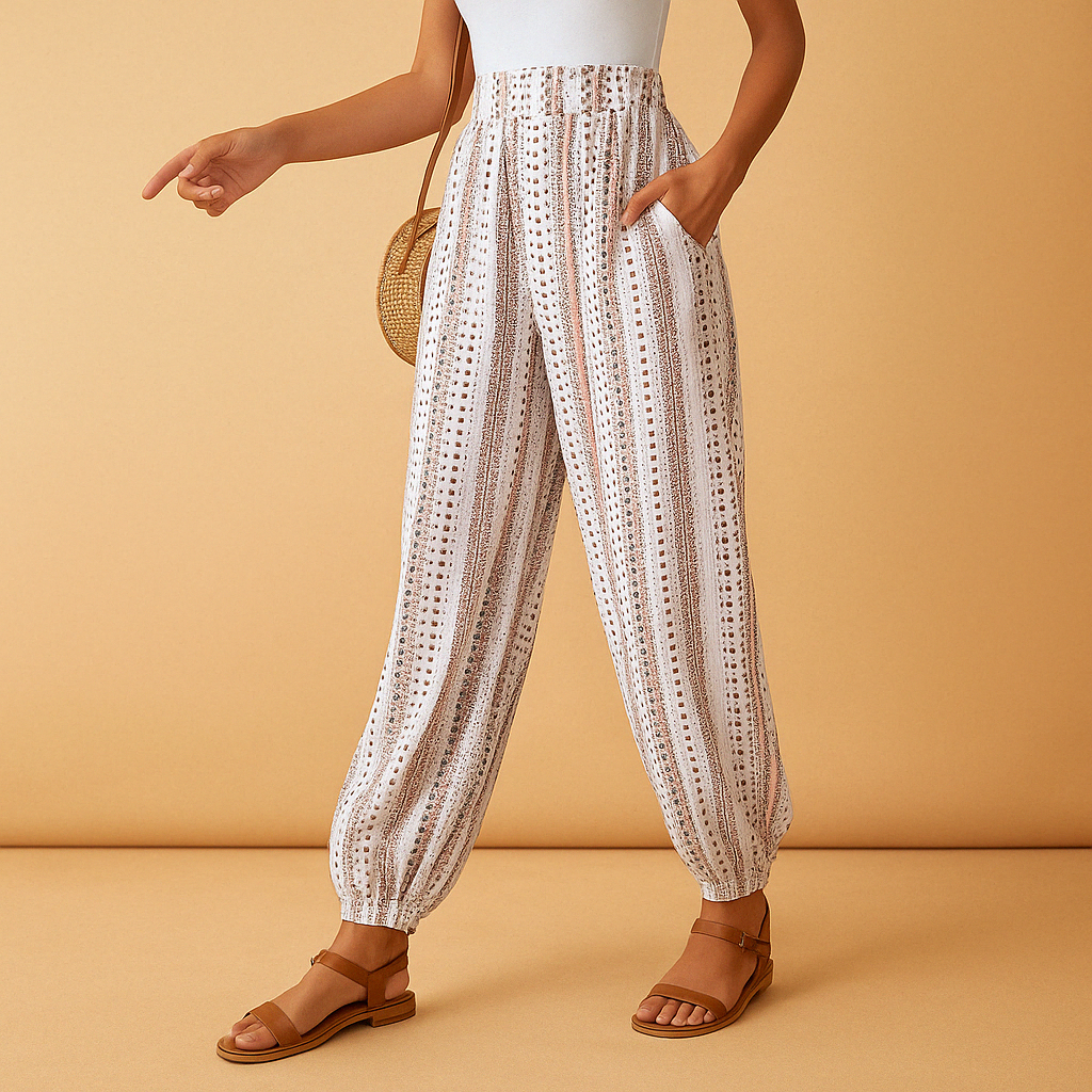 Liora | Stylish High Waist Pants with Boho Flair for Women