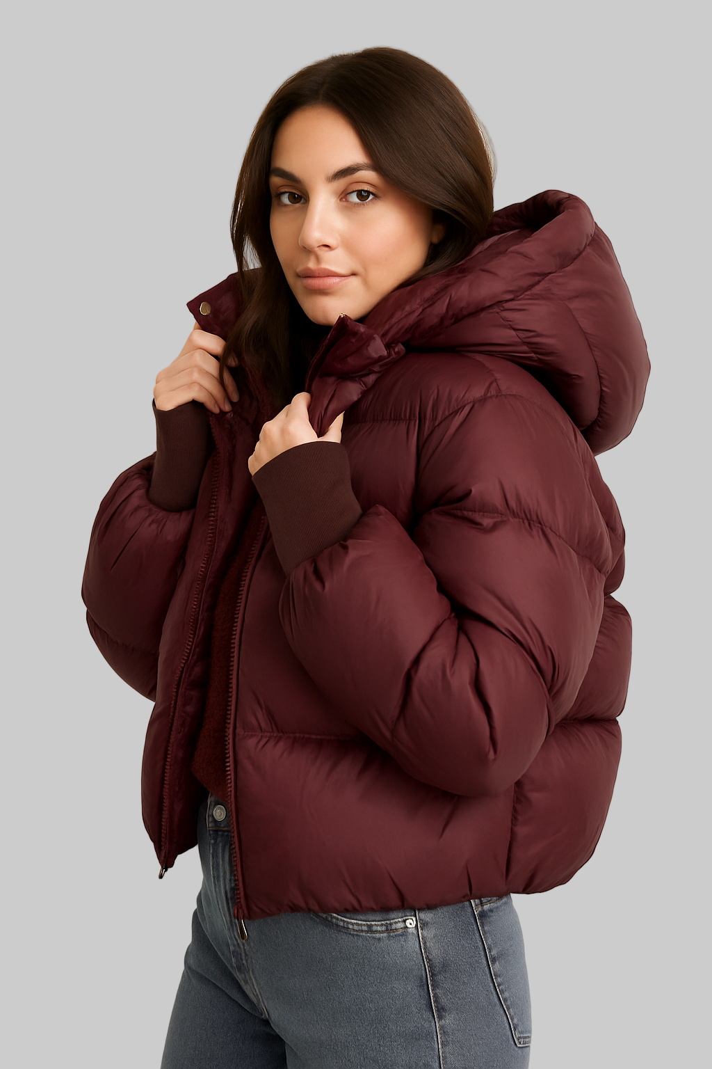 Bordeaux Women's Jacket Winter | Lightweight Quilted with Hood