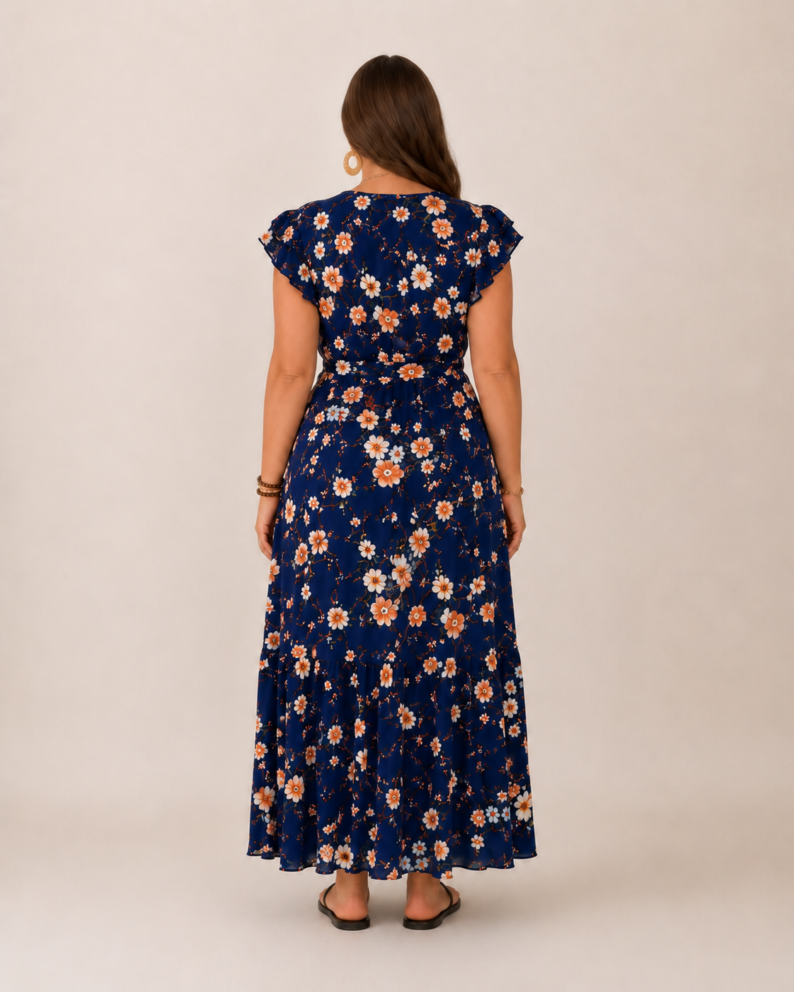 Brielle Women's Maxi Dress | Floral Print, Flattering Wrap Fit, Plus Size Available 3