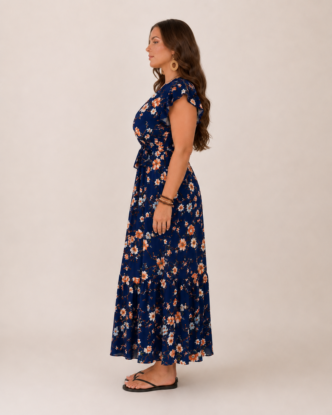 Brielle Women's Maxi Dress | Floral Print, Flattering Wrap Fit, Plus Size Available 4