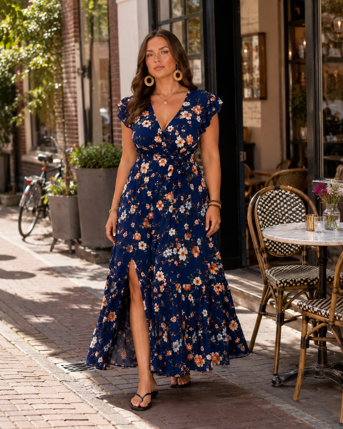Brielle Women's Maxi Dress | Floral Print, Flattering Wrap Fit, Plus Size Available 6