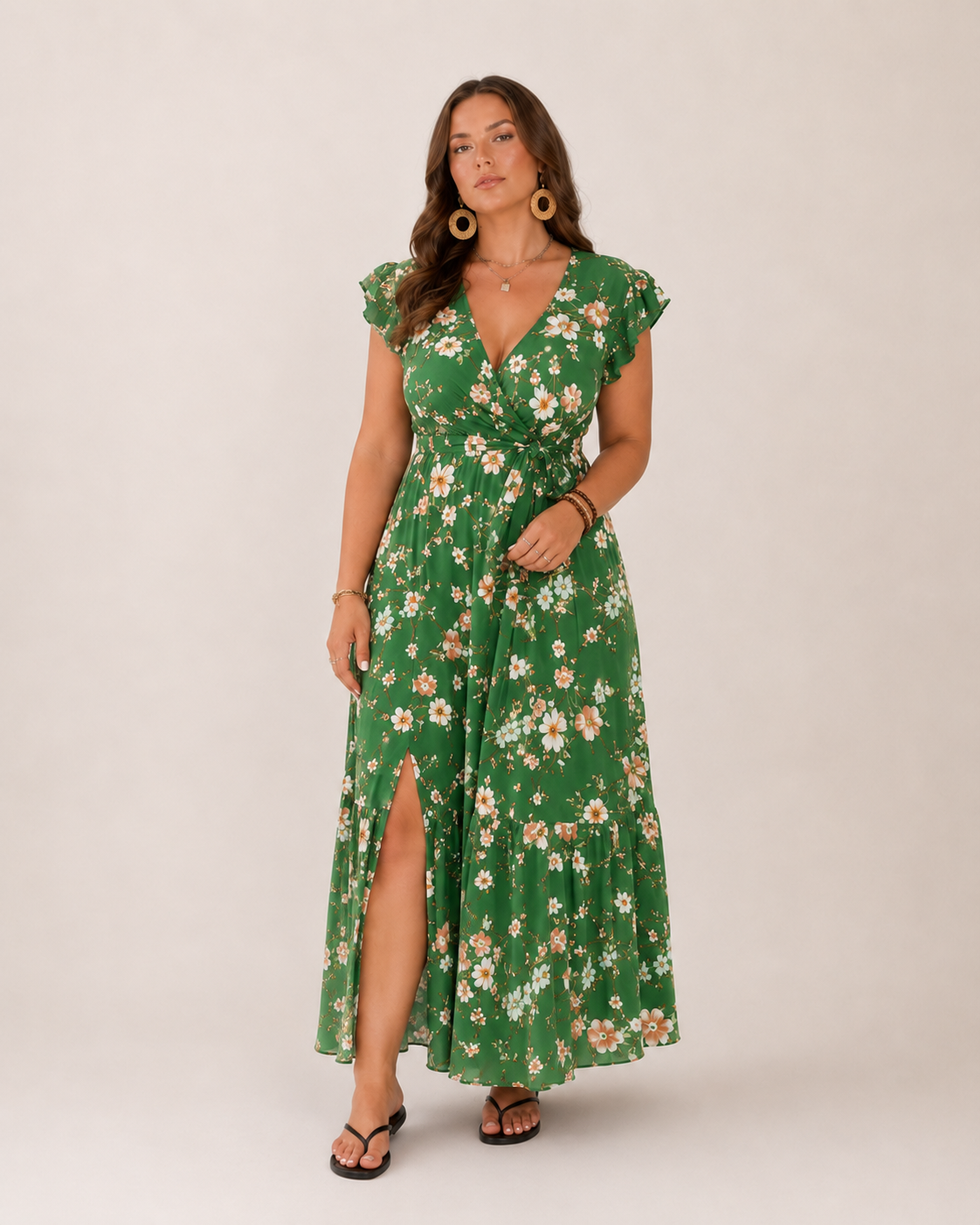 Brielle Women's Maxi Dress | Floral Print, Flattering Wrap Fit, Plus Size Available 7