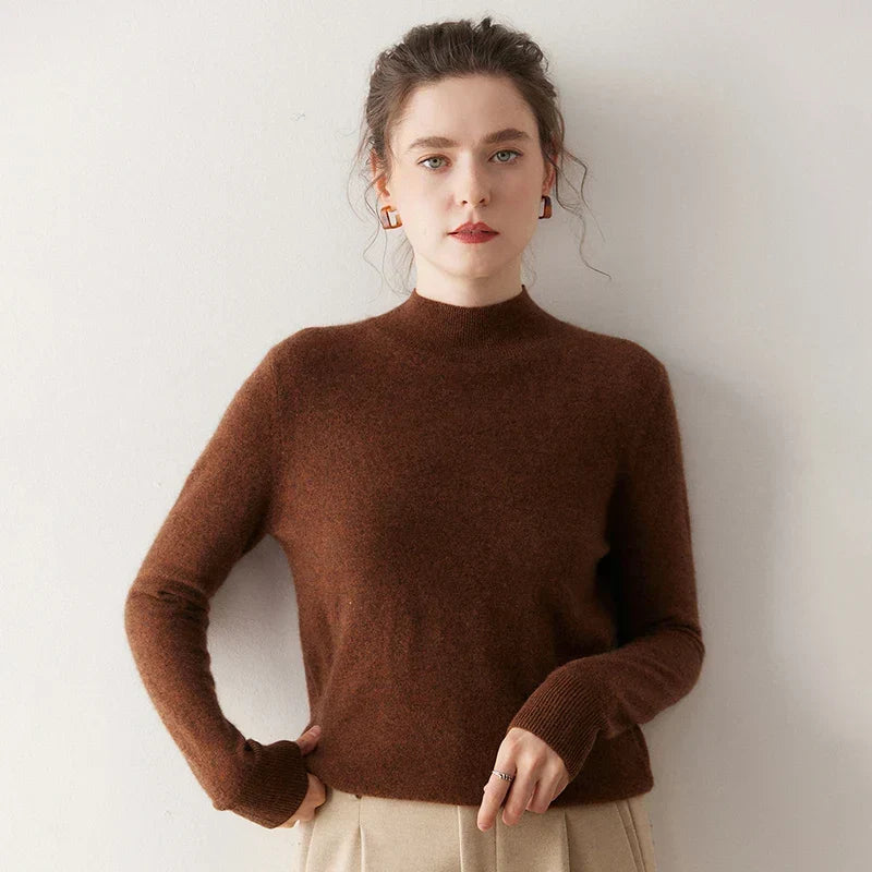Bryn Women's Sweater | Brushed Knit, Mock Neck, Relaxed Fit 3