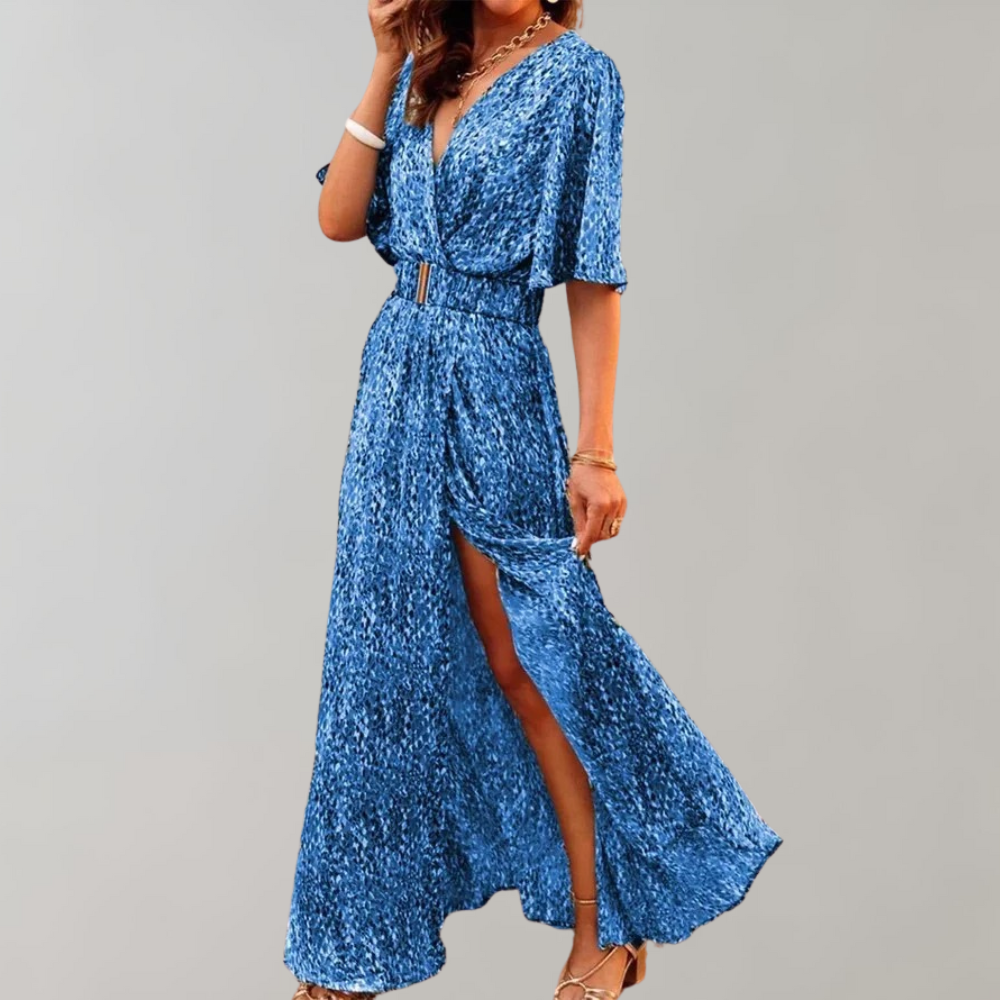 ALYSIA | Summer Maxi Wrap Dress with Feminine Fit