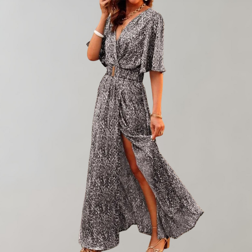 ALYSIA | Summer Maxi Wrap Dress with Feminine Fit