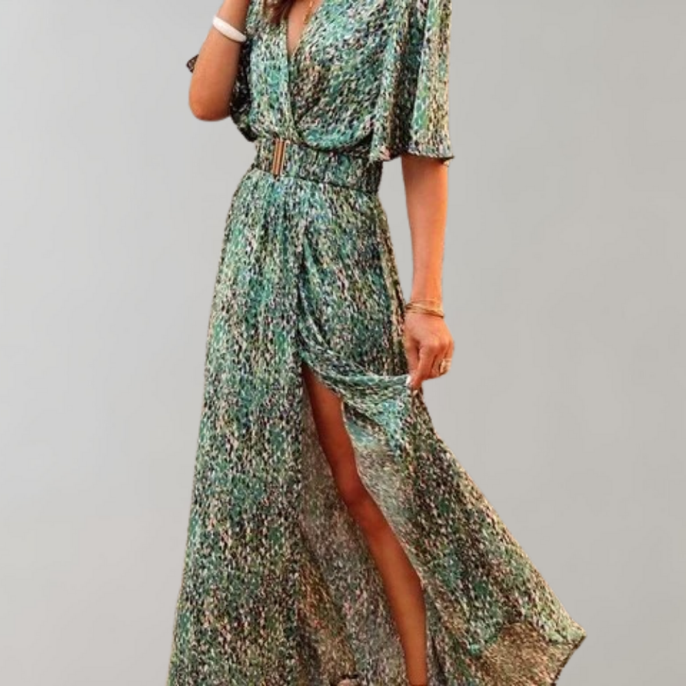 ALYSIA | Summer Maxi Wrap Dress with Feminine Fit