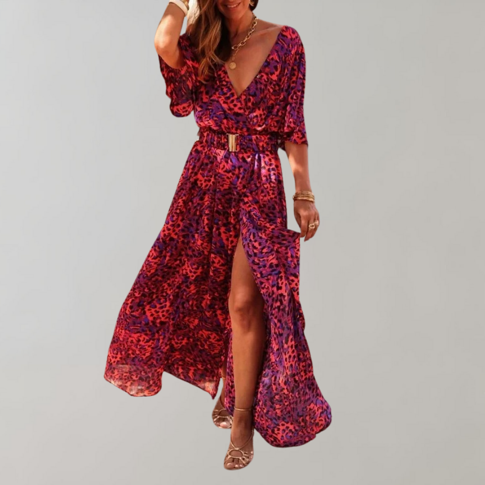 ALYSIA | Summer Maxi Wrap Dress with Feminine Fit