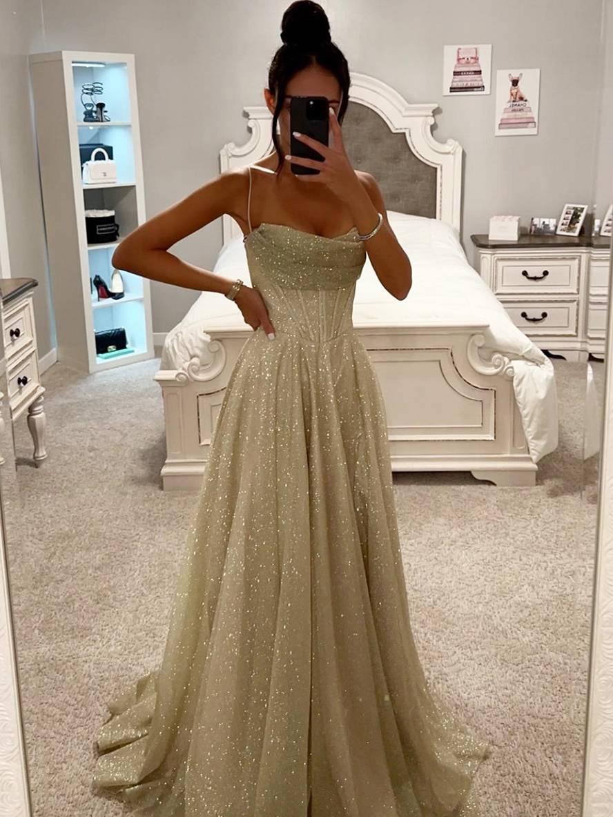 ALYSÉE | Satin Evening Dress with Open Back