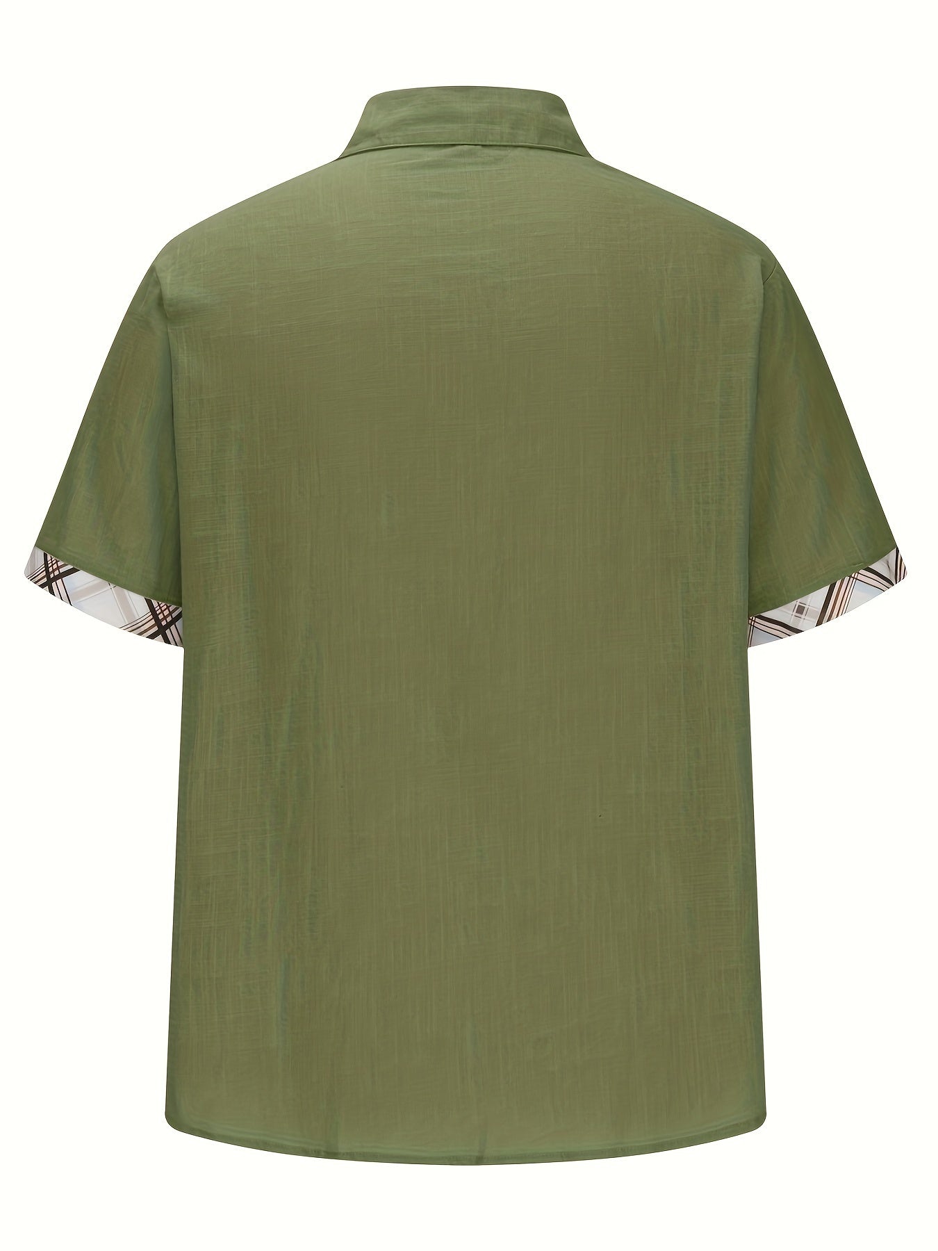 Caden Men's Casual Shirt | Graphic Check Pattern, Short Sleeves 3