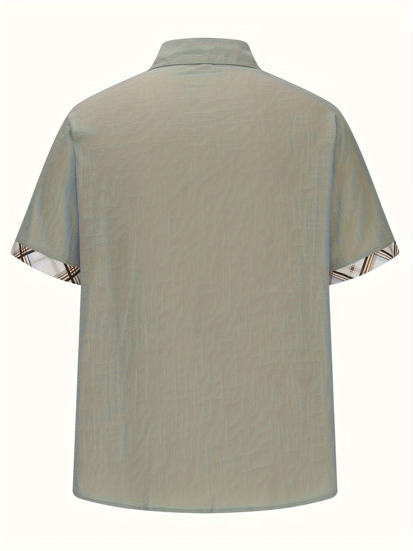 Caden Men's Casual Shirt | Graphic Check Pattern, Short Sleeves 5