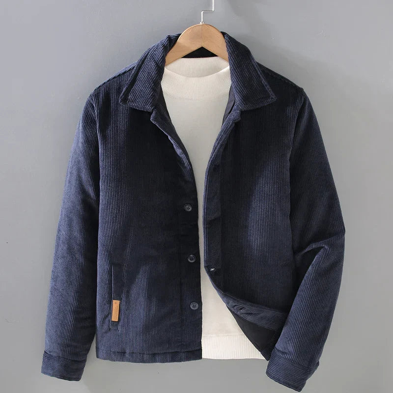 Caden Men's Corduroy Jacket | Fine Wale Fabric, Classic Point Collar 0