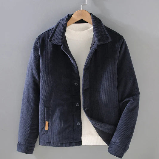 Caden Men's Corduroy Jacket | Fine Wale Fabric, Classic Point Collar 0