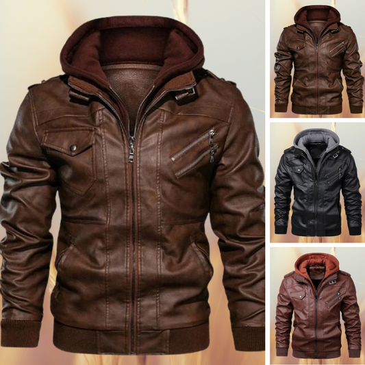Cameron Men's Casual Motorcycle Jacket | High-Quality Faux Leather 1