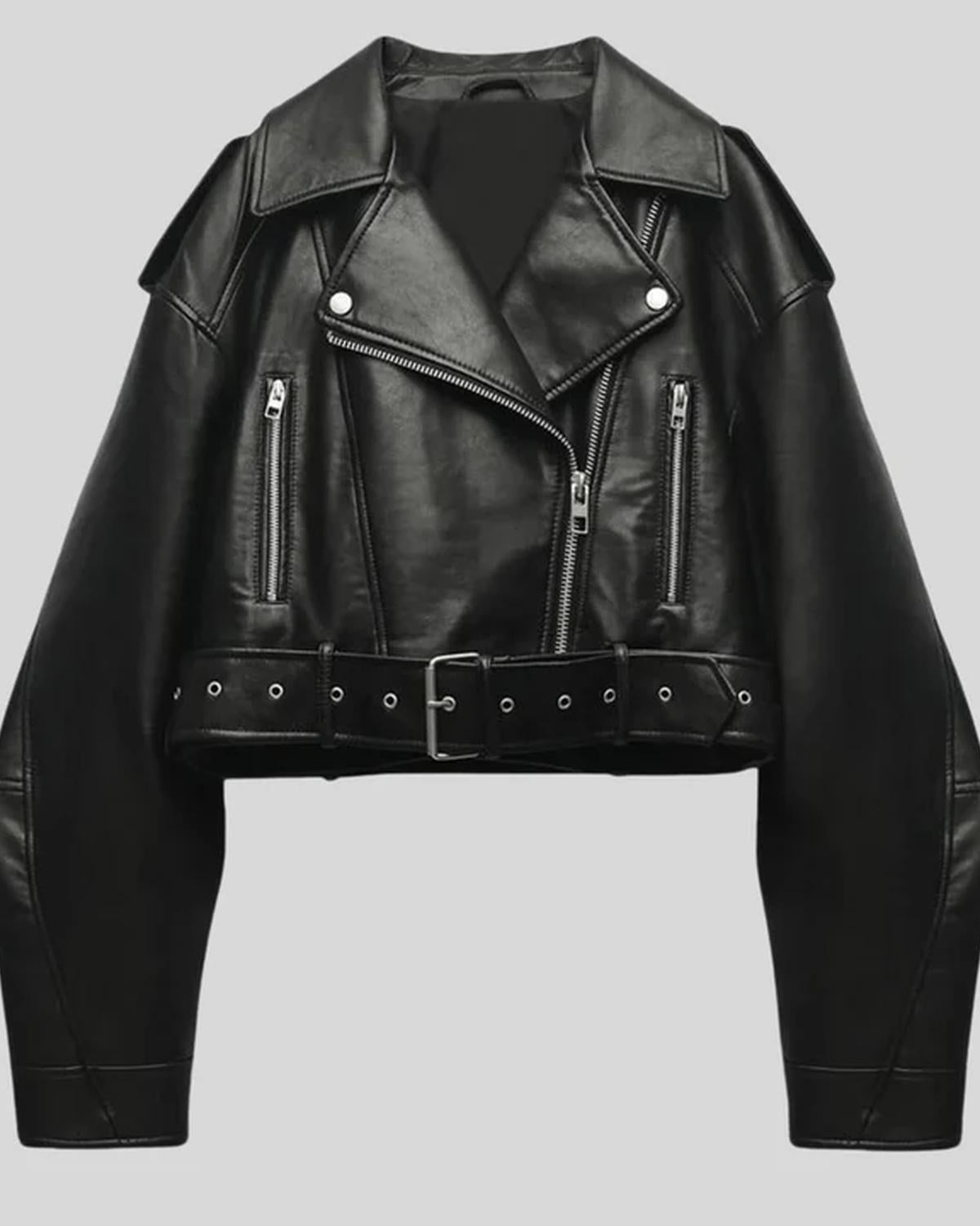 Carmen Women's Jacket | Leather PU, Flattering Cut for Winter