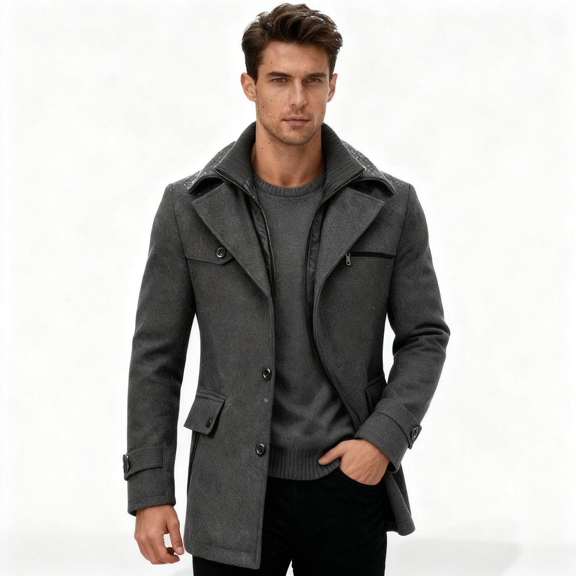Caro Men's Winter Coat | Water-Repellent, Elegant Business Style 0