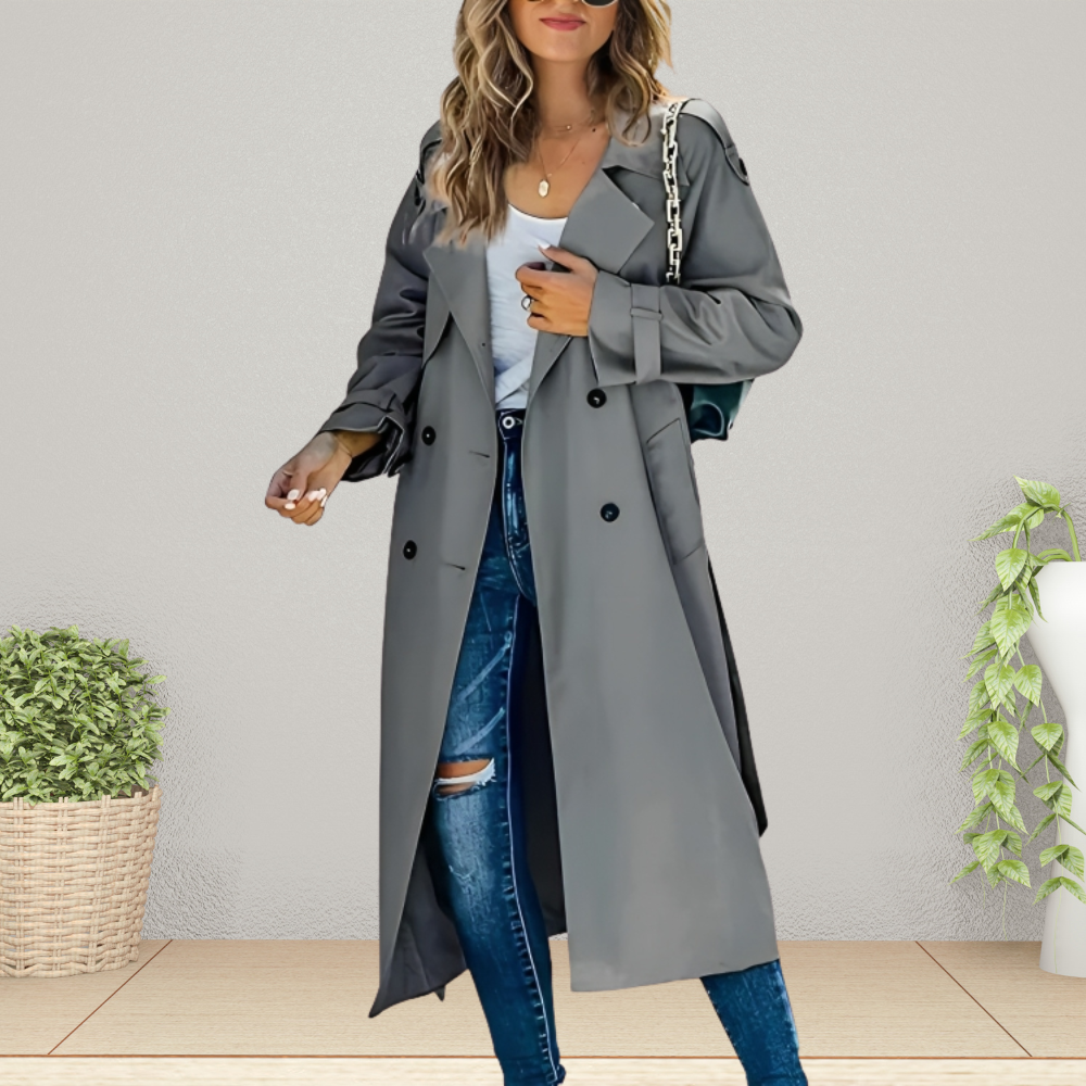 Celia Dames Trenchcoat | Lightweight Polyester, Timeless Elegance
