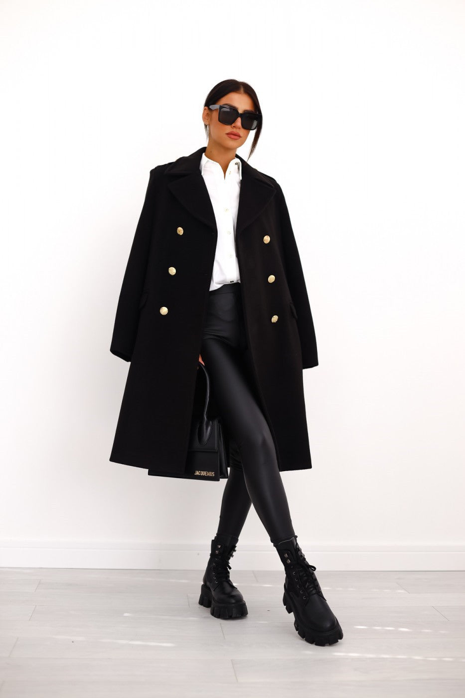 Celina Women's Wool Coat | Double-Breasted, Elegant Design 0