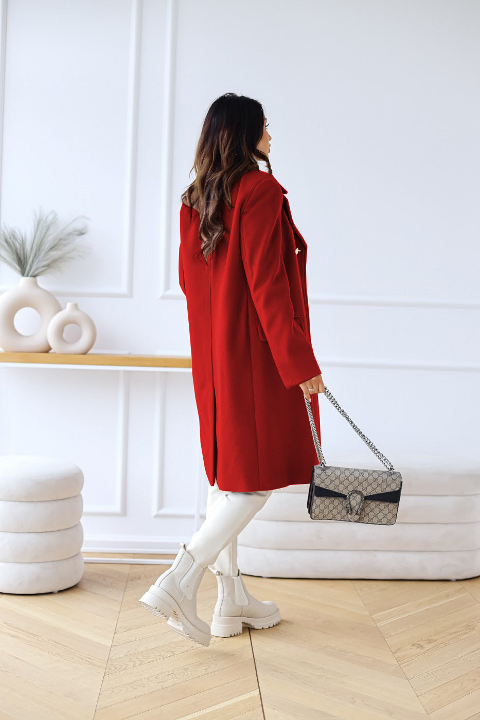Celina Women's Wool Coat | Double-Breasted, Elegant Design 6