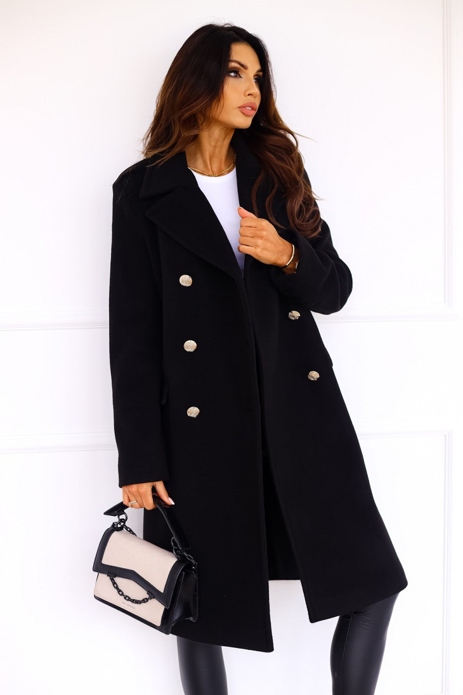 Celina Women's Wool Coat | Double-Breasted, Elegant Design 8
