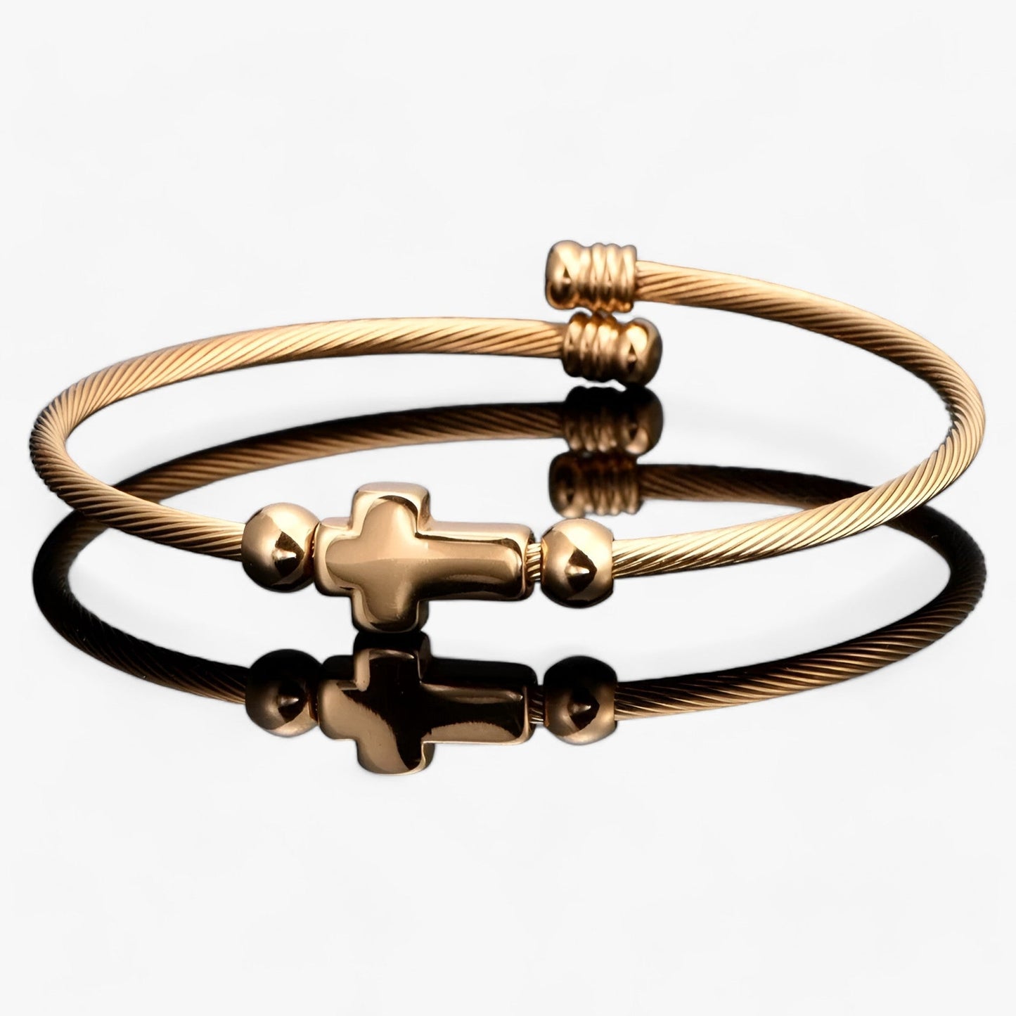 Cleo Women's Bracelet | Stainless Steel Cross, Hypoallergenic 2