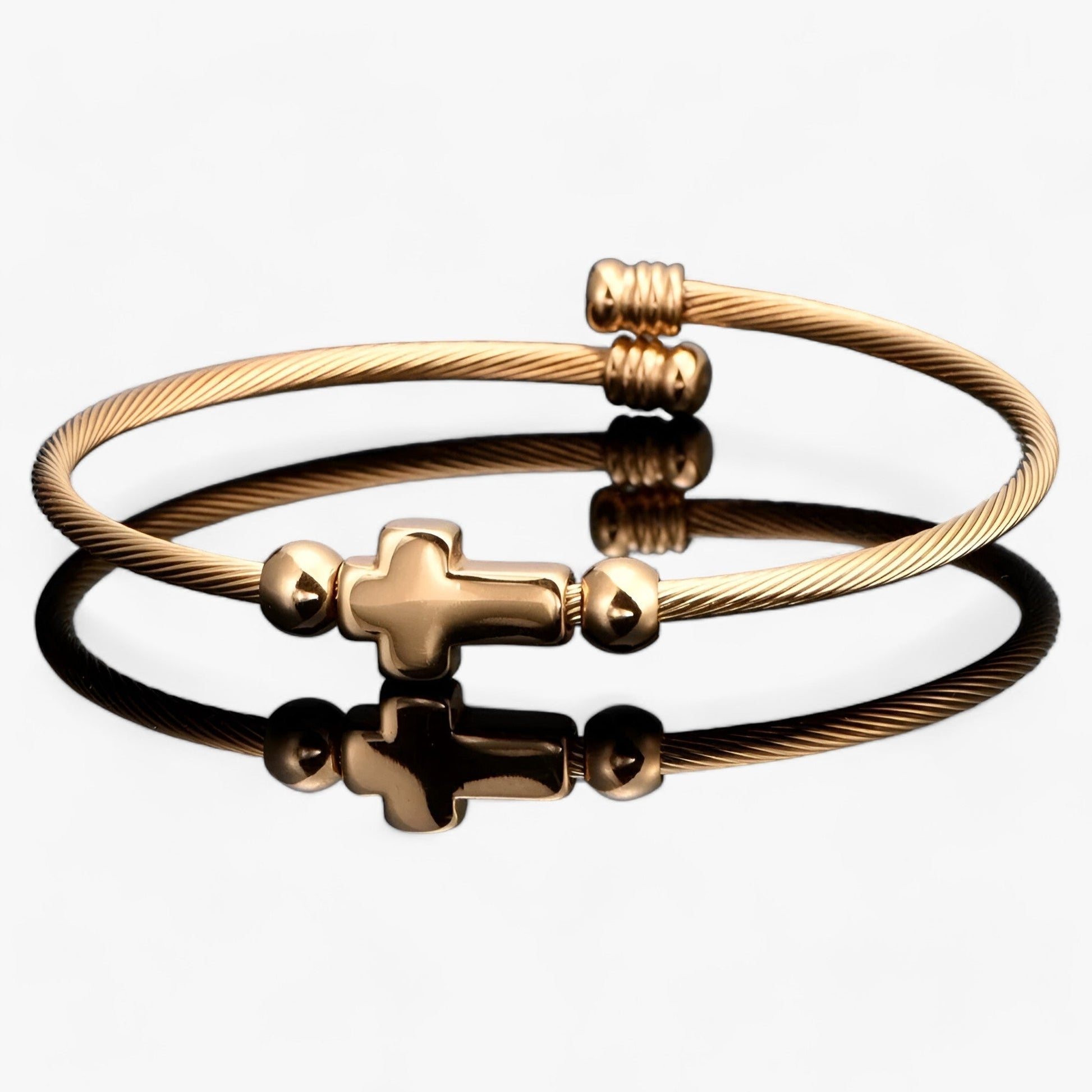 Cleo Women's Bracelet | Stainless Steel Cross, Hypoallergenic 2