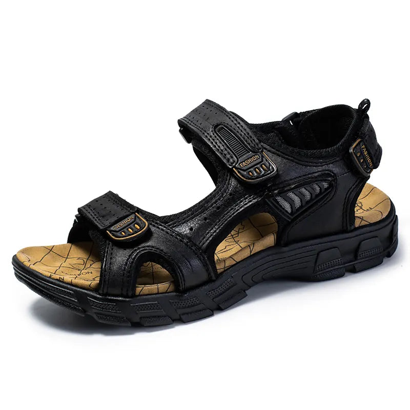Cora Men's Outdoor Sandals | Premium Leather, Adjustable Fit 0