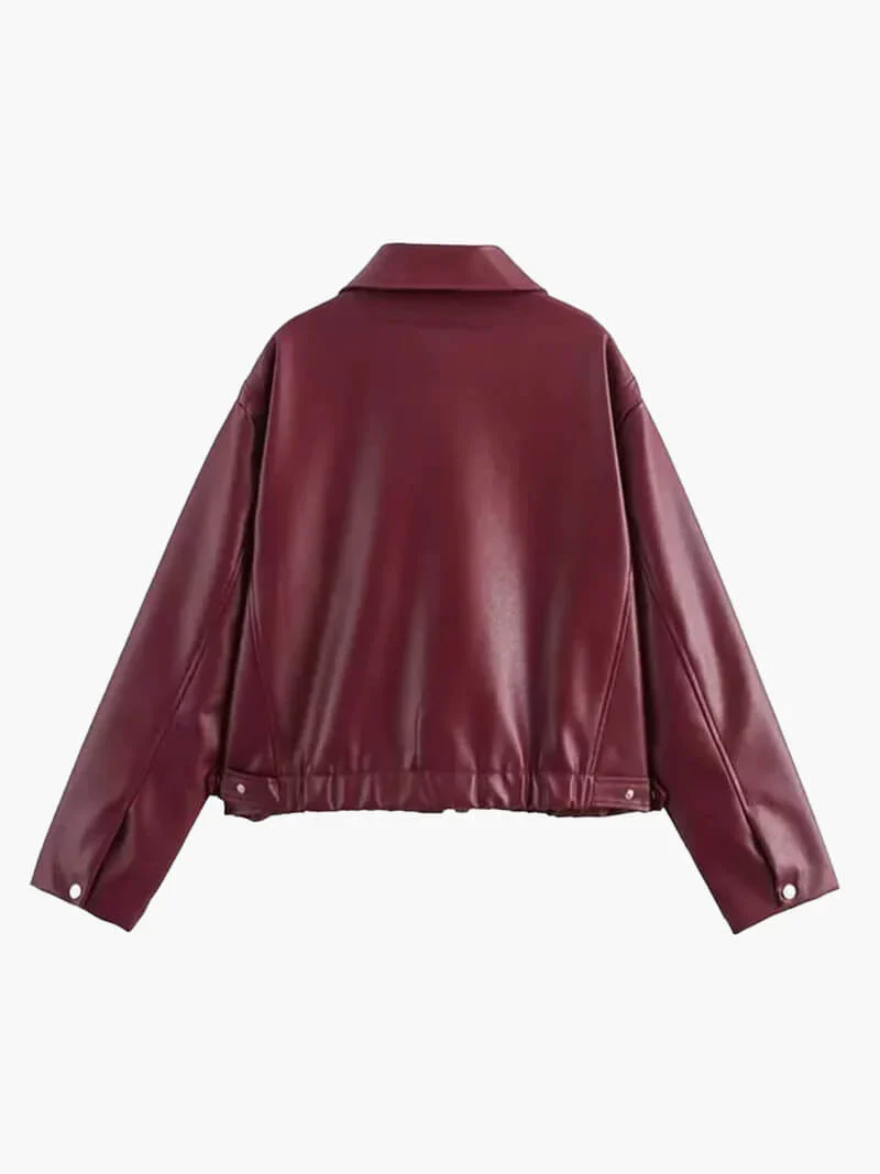 VARESSA | Boxy Leather Jacket – Timeless Statement Outerwear