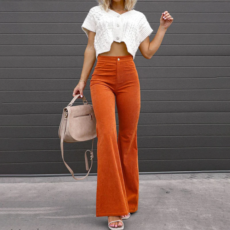 SELENE | Women's flared pants – High waist and fitted silhouette