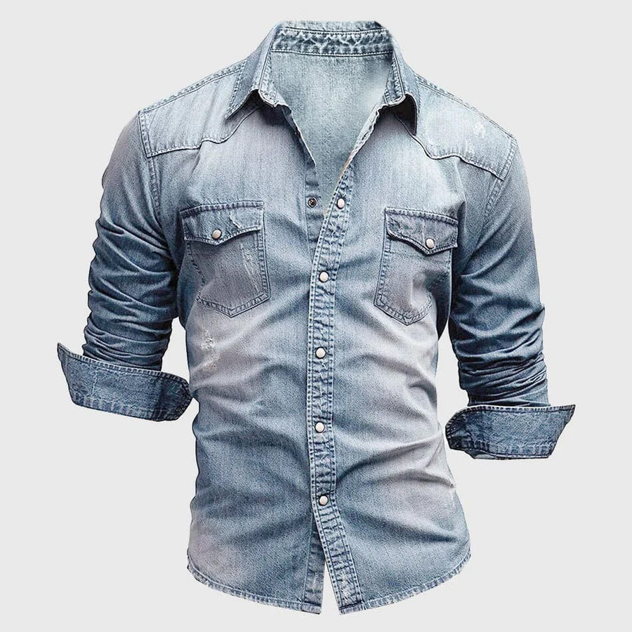 Daisy Women's Denim Shirt | Slim Fit, Elegant Style 4
