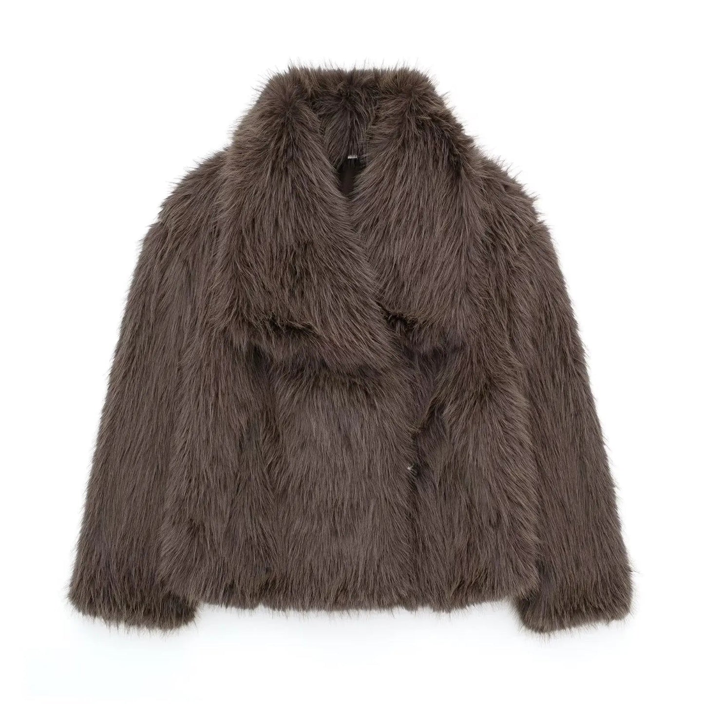 Ladies Winter Coat Made of Faux Fur with Luxurious Lining and Slightly Tailored Fit – Elegant Winter Coat for Women