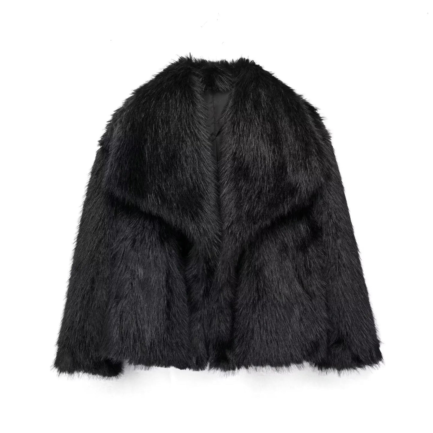 Ladies Winter Coat Made of Faux Fur with Luxurious Lining and Slightly Tailored Fit – Elegant Winter Coat for Women