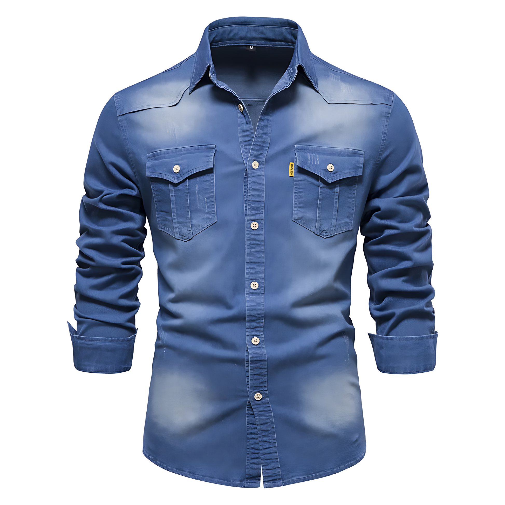 Dante Men's Denim Shirt | High-Quality Cotton, Versatile Style 0