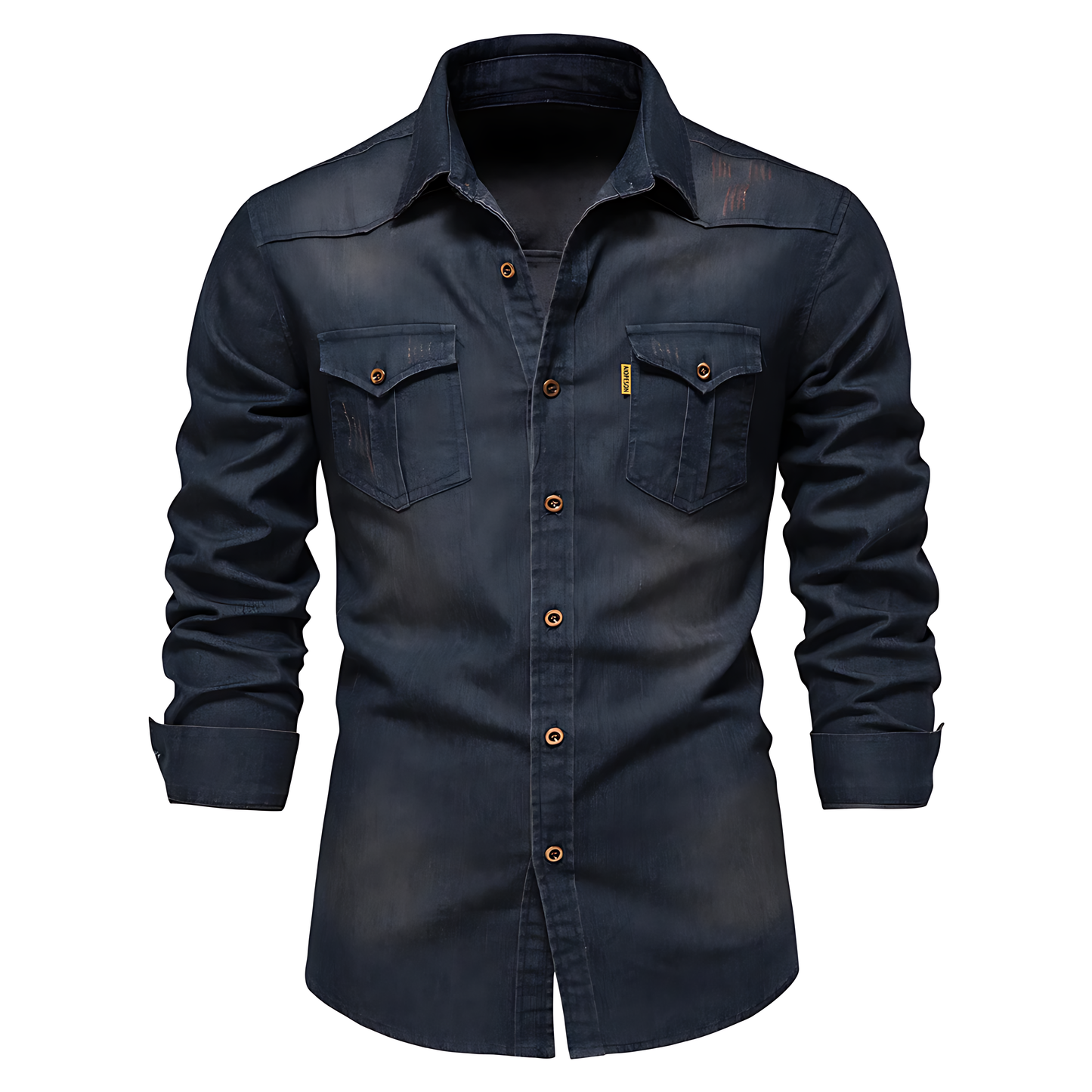Dante Men's Denim Shirt | High-Quality Cotton, Versatile Style 4