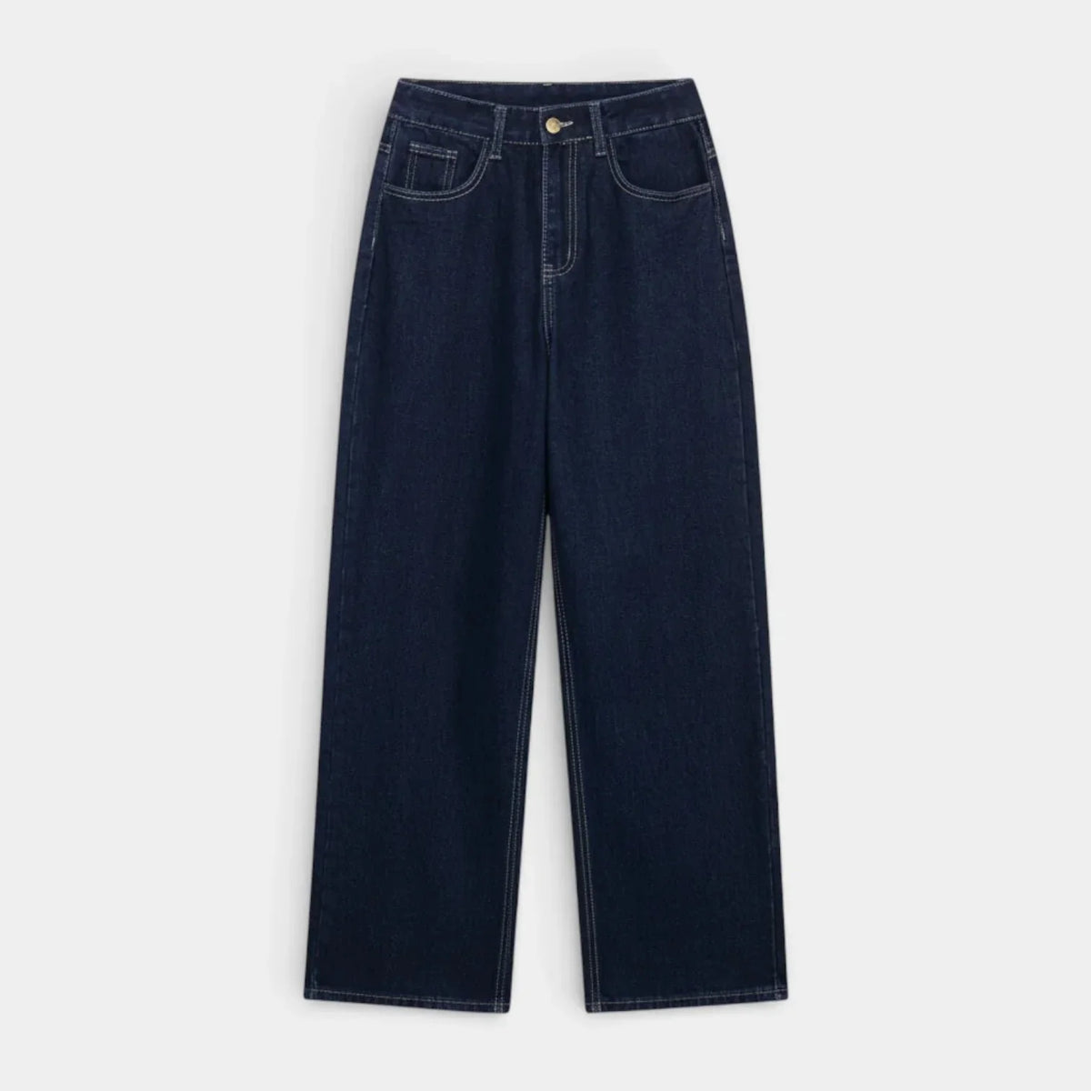Dara Women's Denim Two-Piece Set | Button Front Jacket and Straight Jeans 6